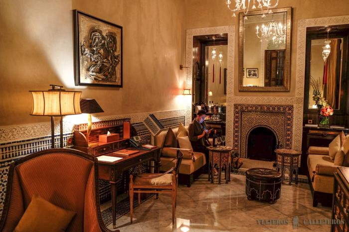 Otra perspectiva del salón de nuestro riad