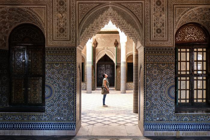 Impresionante decoración en el interior de la kasbah