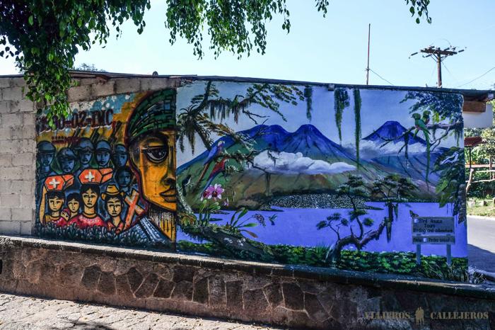 Detalle del Parque de la Paz en Santiago Atitlán