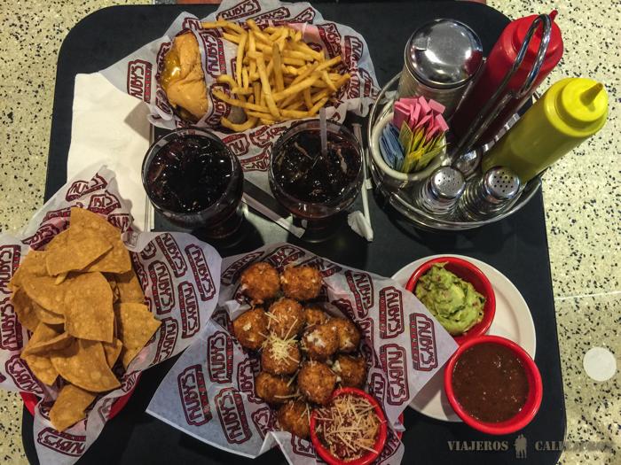 Comiendo en el aeropuerto de Houston