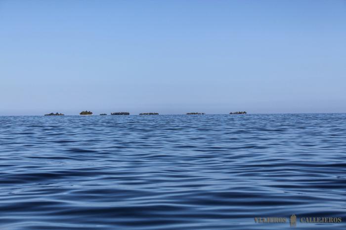 Perspectiva de Cayos Cochinos en la lejanía