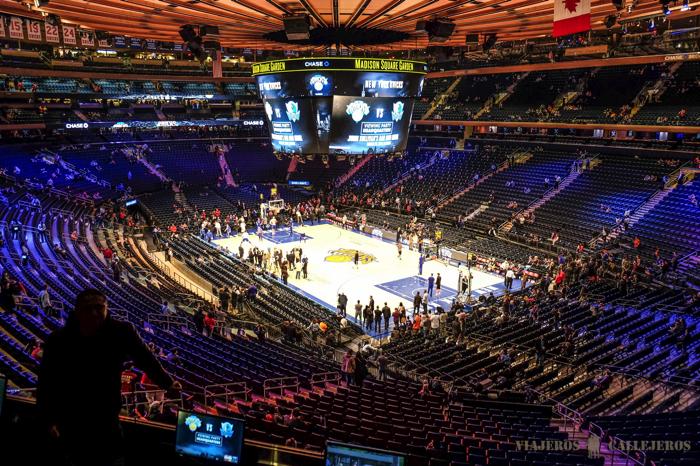 Partido de la NBA en Nueva York. Madison Square Garden