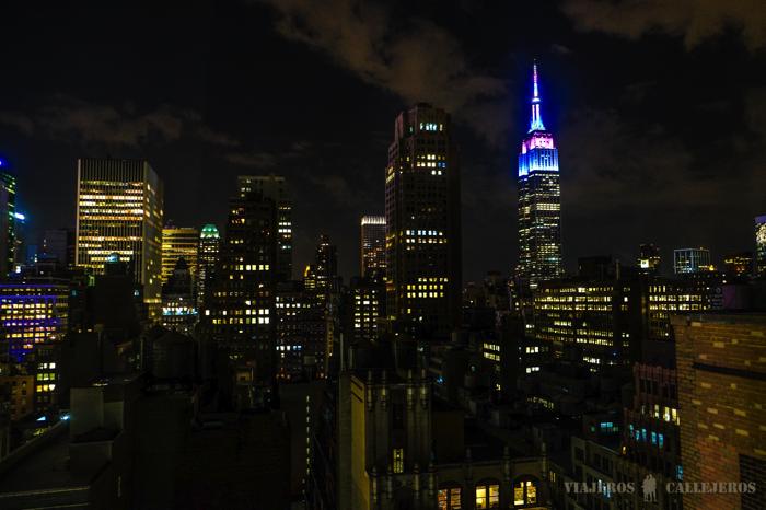 Vistas desde nuestra cama en el Holiday Inn Times Square