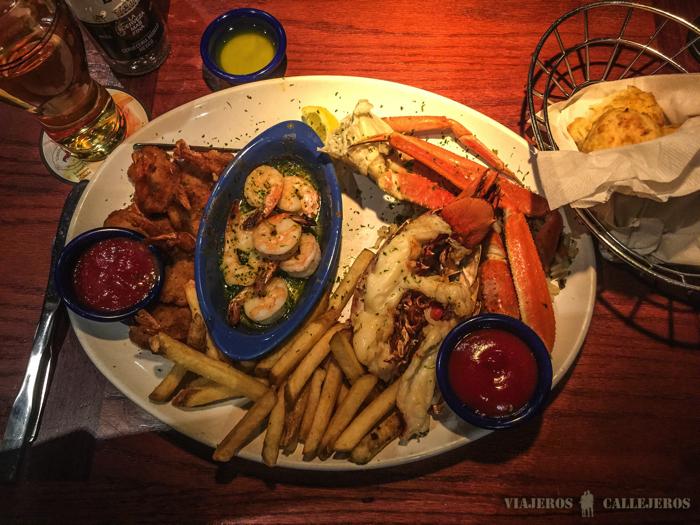 Cenando en Red Lobster