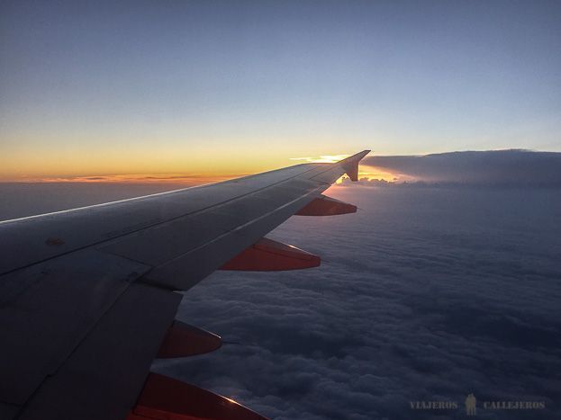 Atardecer camino de Barcelona