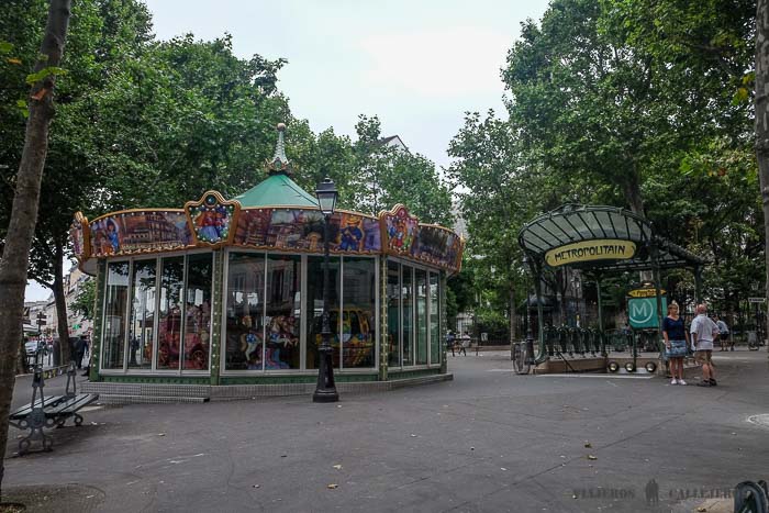 Metro Abbesses en el barrio de Montmartre