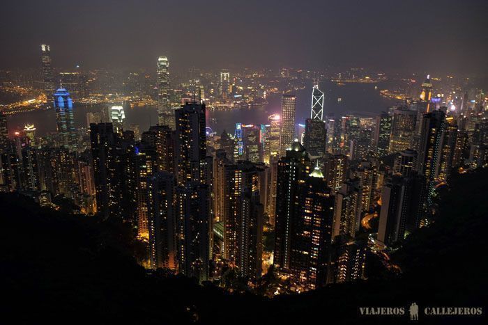 Vistas de Hong Kong desde Victoria Peak