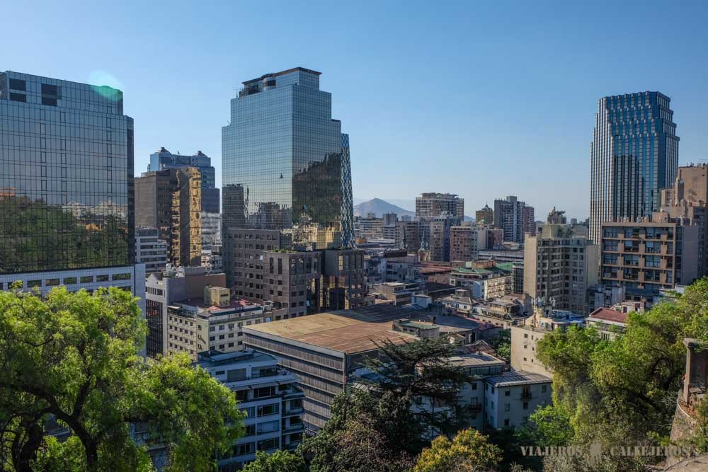 Vistas de Santiago de Chile desde el Cerro Santa Lucía