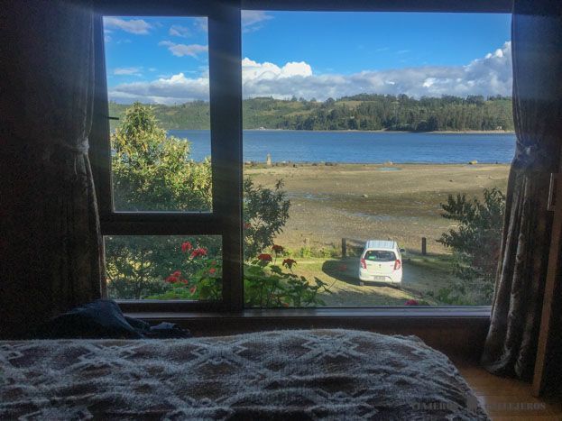 Vistas desde la cama de nuestra cabaña