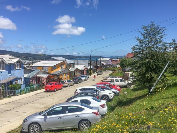 Vistas del mar desde la zona de seguridad de Ancud