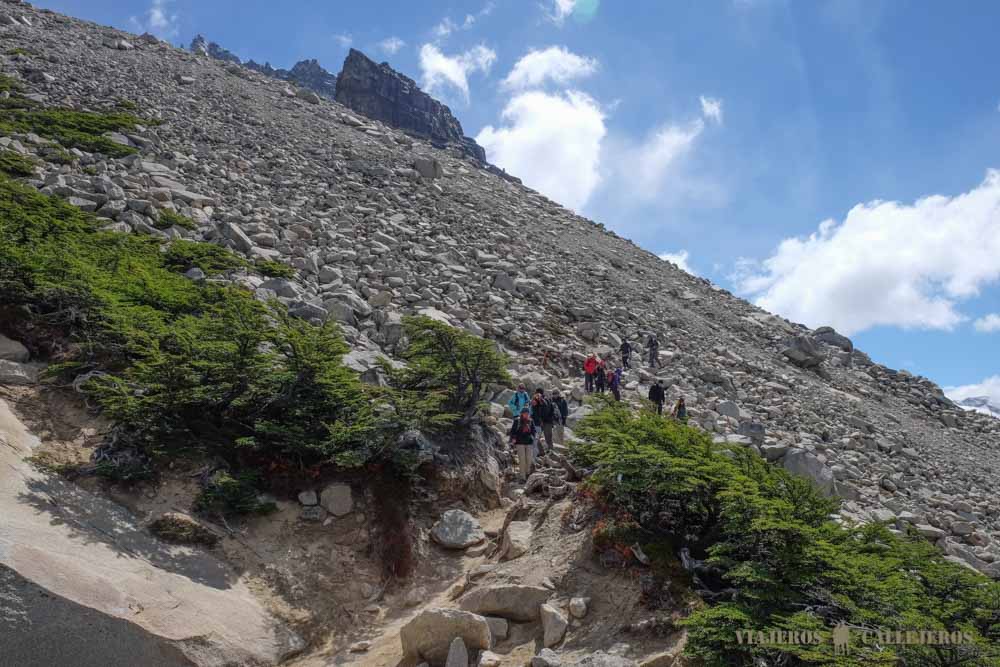 Descendiendo y entrando en el bosque de lengas
