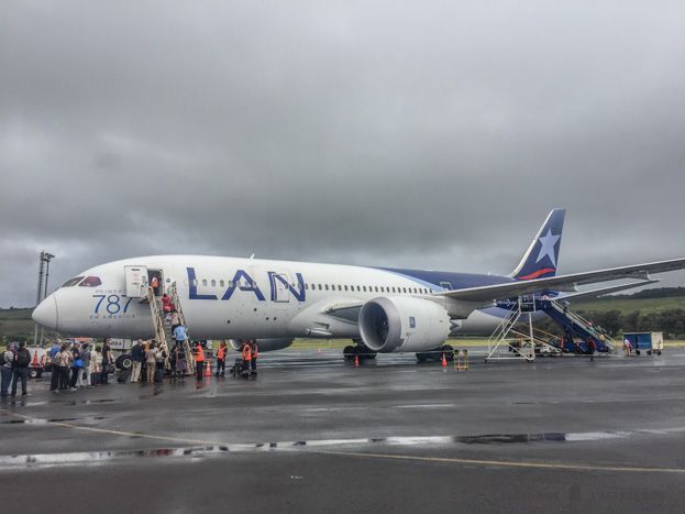 Nuestro vuelo de Isla de Pascua a Santiago de Chile