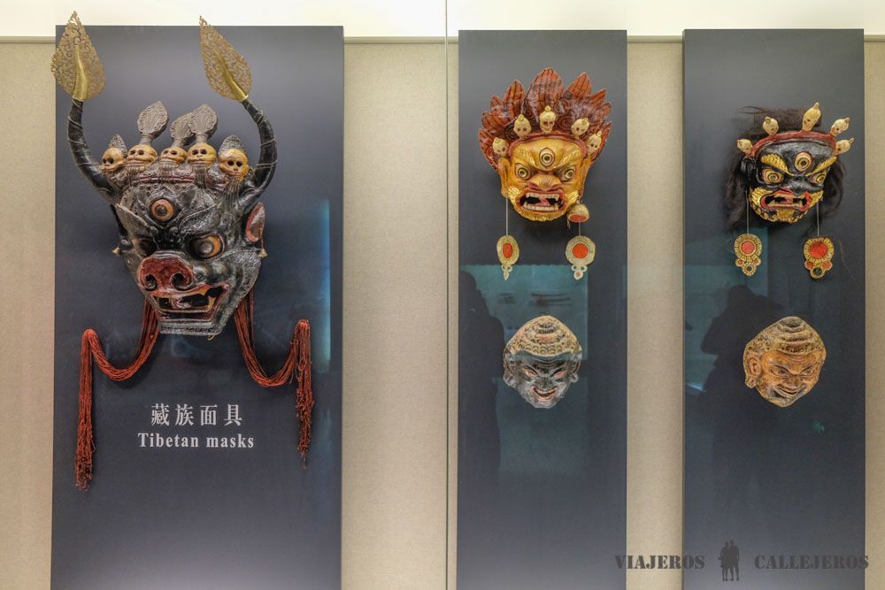 Máscaras tibetanas en el Museo de Shanghái