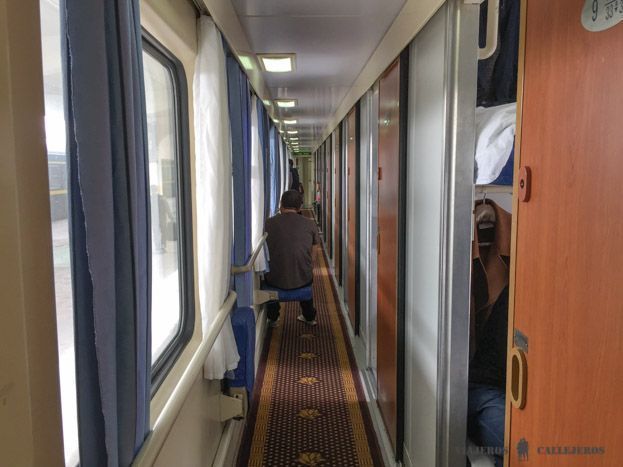 Pasillo 1ª clase en el tren de Shanghái a Lhasa