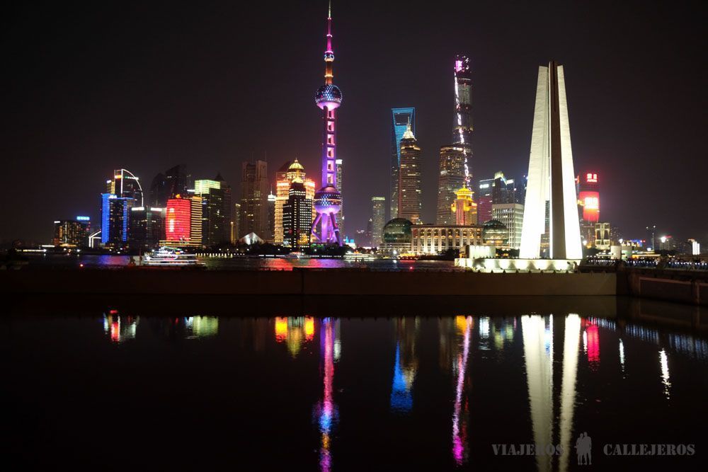 Impresionantes vistas de Shanghái al caer la noche