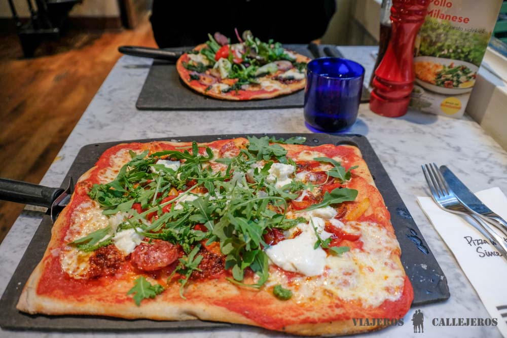 Pizza en Pizza Express. Londres