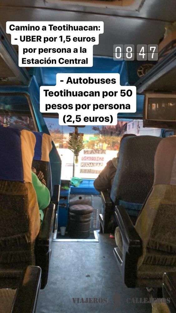 Trayecto de Ciudad de México a Teotihuacán