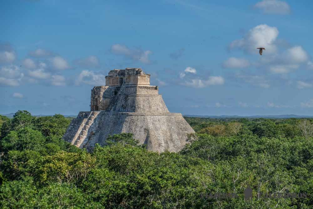 Vistas de Uxmal desde el Palacio del Gobernador