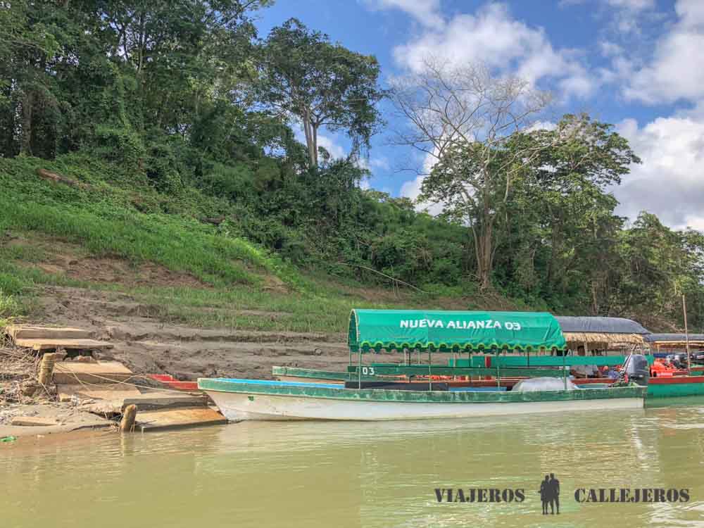 Barcas para empezar el Tour a Yaxchilán y Bonampak desde Palenque
