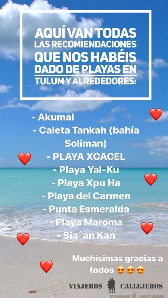 Playas que visitaremos