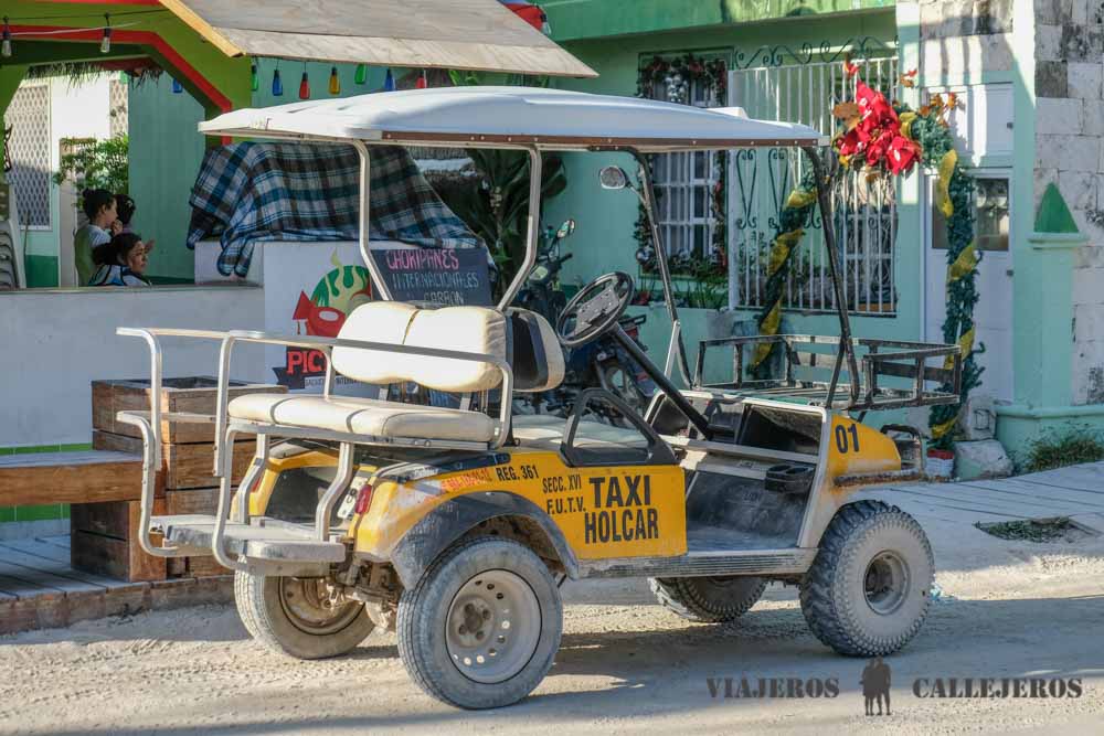 Taxi en Holbox