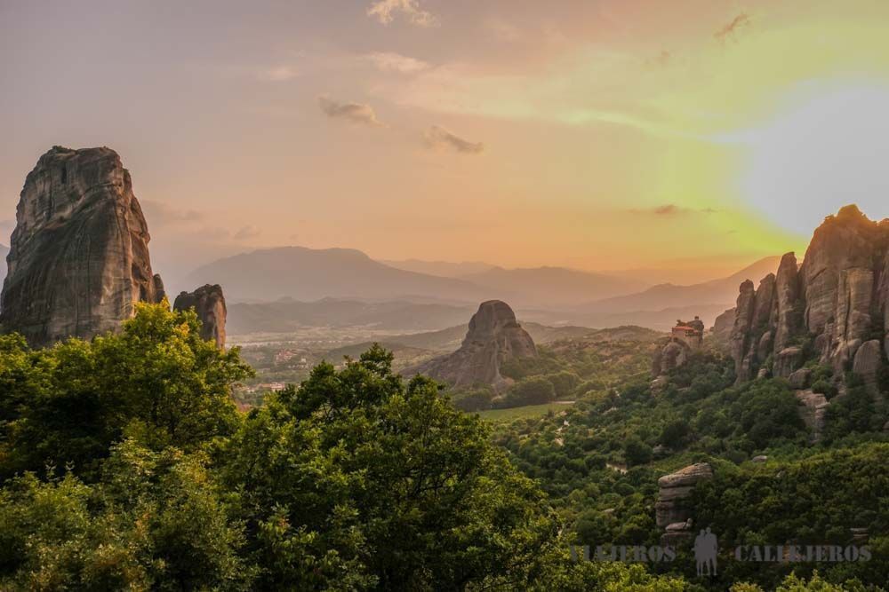 Atardecer en Meteora