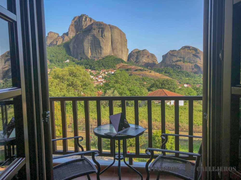Vistas desde nuestra habitación en Kastraki