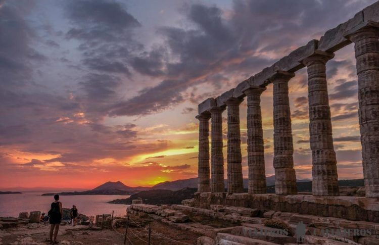 Atardecer en el Cabo Sounion