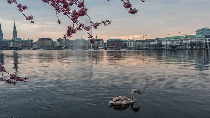 Lago Alster, uno de los lugares que ver en Hamburgo