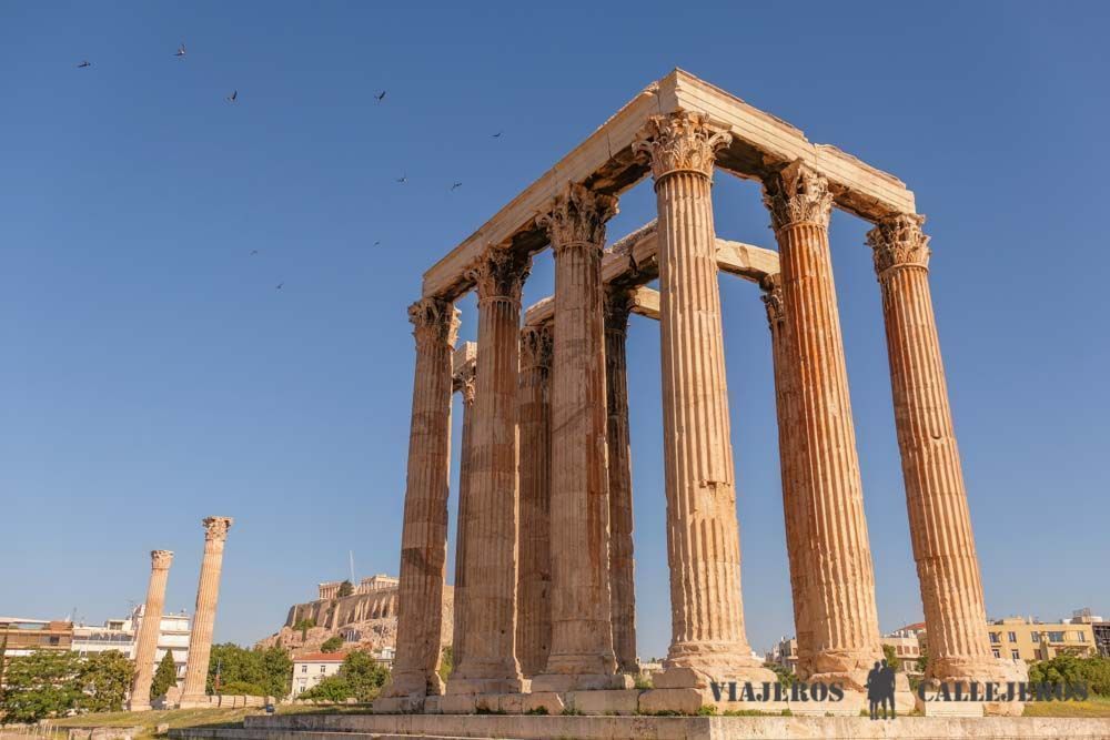 Templo de Zeus, una de las paradas en el Free tour en Atenas en español