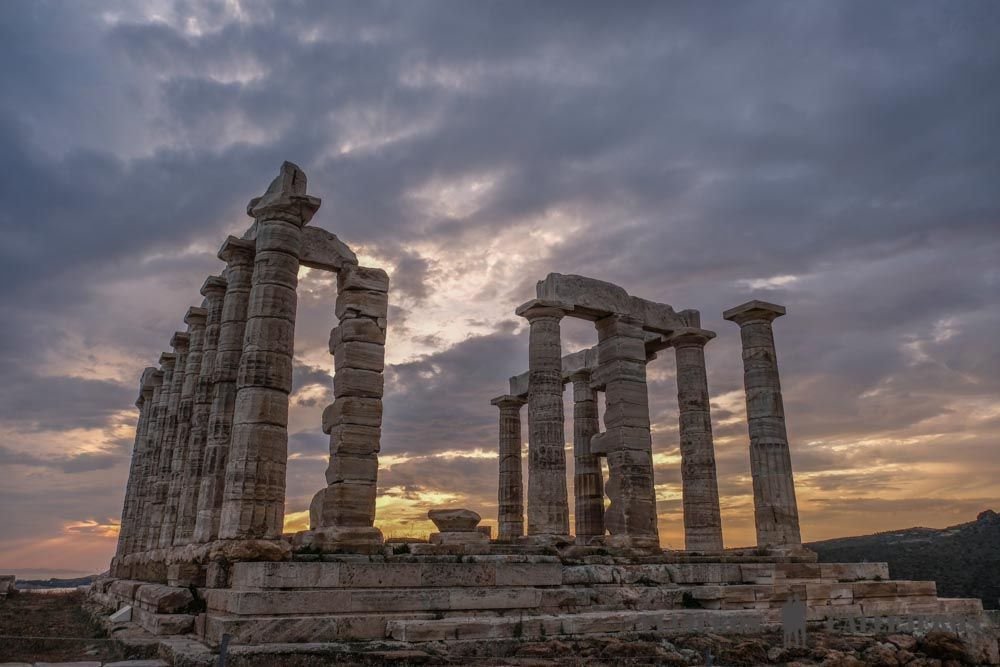 Atardecer en el Cabo Sounion
