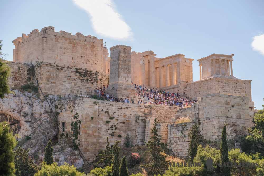 Vistas de la Acrópolis desde Areopagus Hill