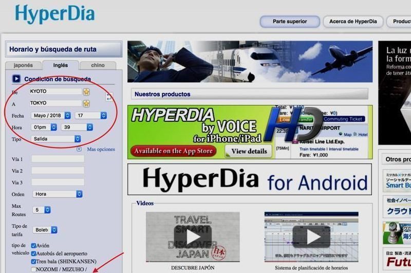 Cómo utilizar Hyperdia