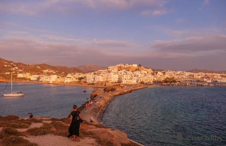 Naxos desde el Templo de Apolo en Naxos