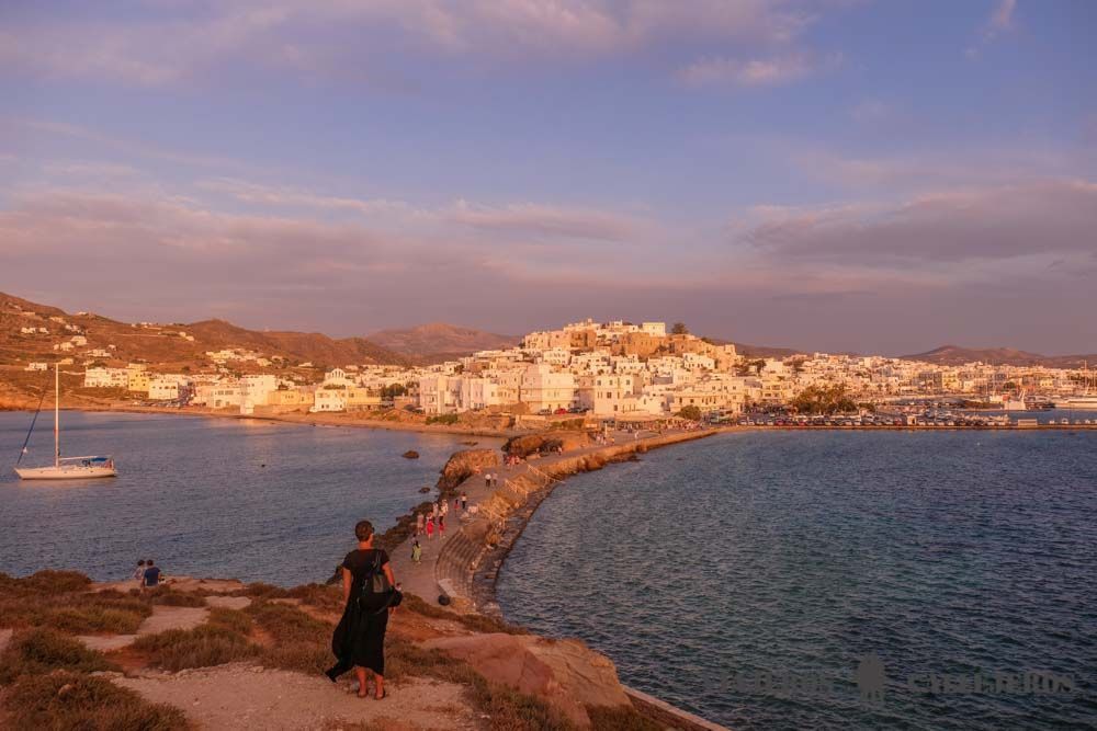 Naxos desde el Templo de Apolo en Naxos
