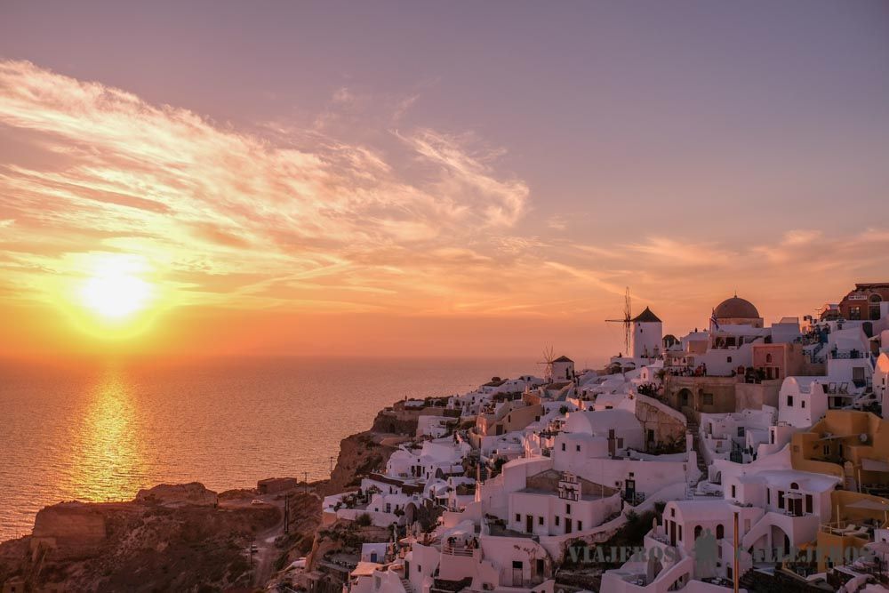 Atardecer desde el Castillo de Oía