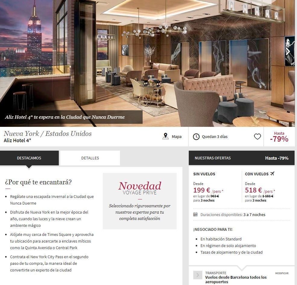 Hotel en Nueva York en Navidad