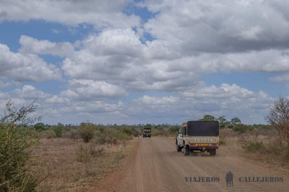 Carretera sin asfaltar en el Kruger