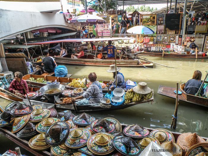 Mercado Flotante Damnoen Saduak, otro de los lugares que visitar en Bangkok