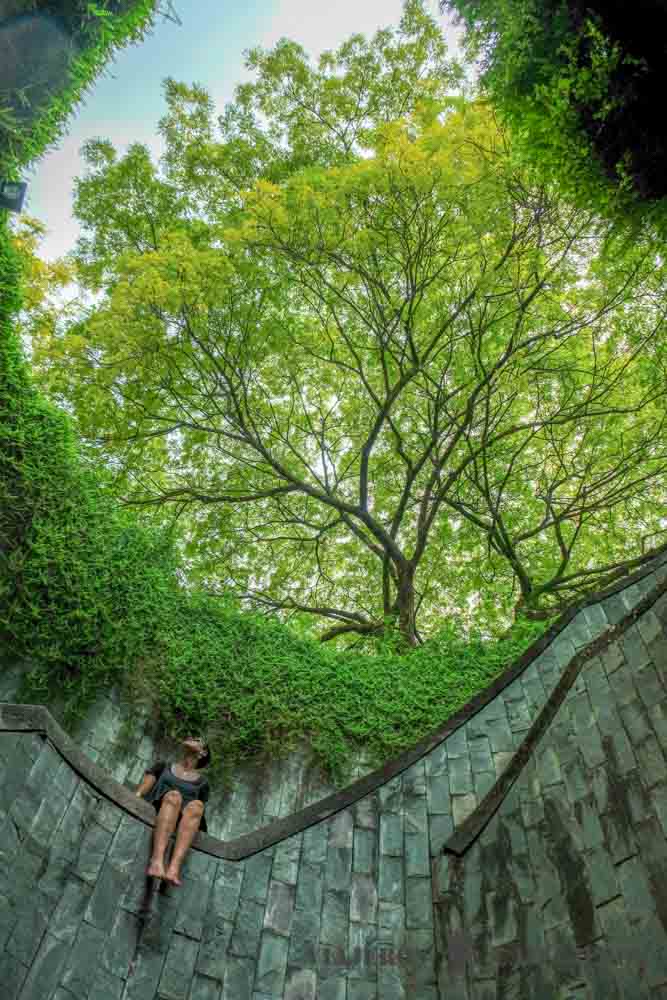Escalera en Fort Canning