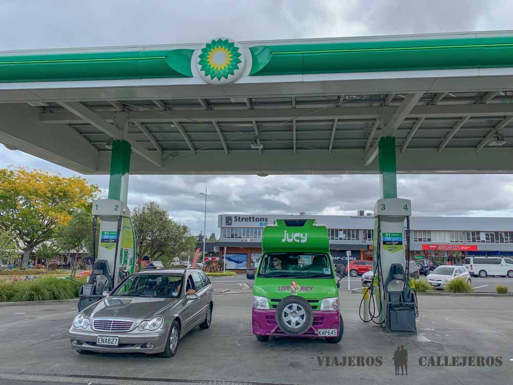 Gasolinera en Nueva Zelanda