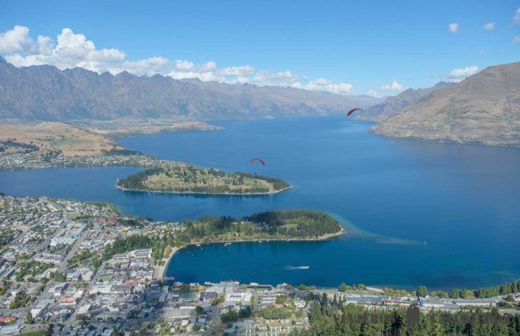 Vistas de Queenstown desde el Skyline Góndola