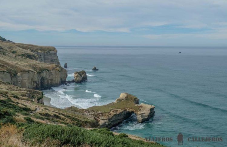 Tunnel Beach en Nueva Zelanda