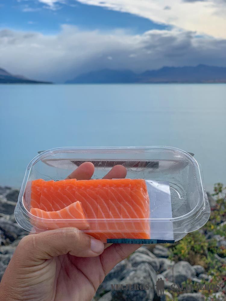 Sashimi en el Lago Pukaki