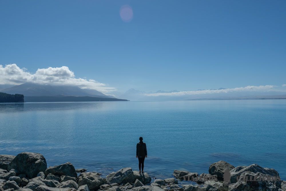 Vistas del Lago Pukaki y el Monte Cook desde el centro de visitantes