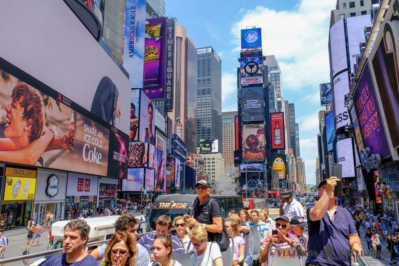 Coger el autobús turístico al viajar a Nueva York