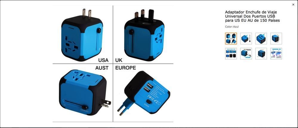 Adaptador enchufes