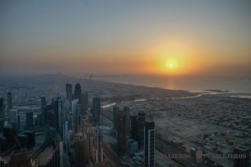 Puesta de sol desde el Burj Khalifa
