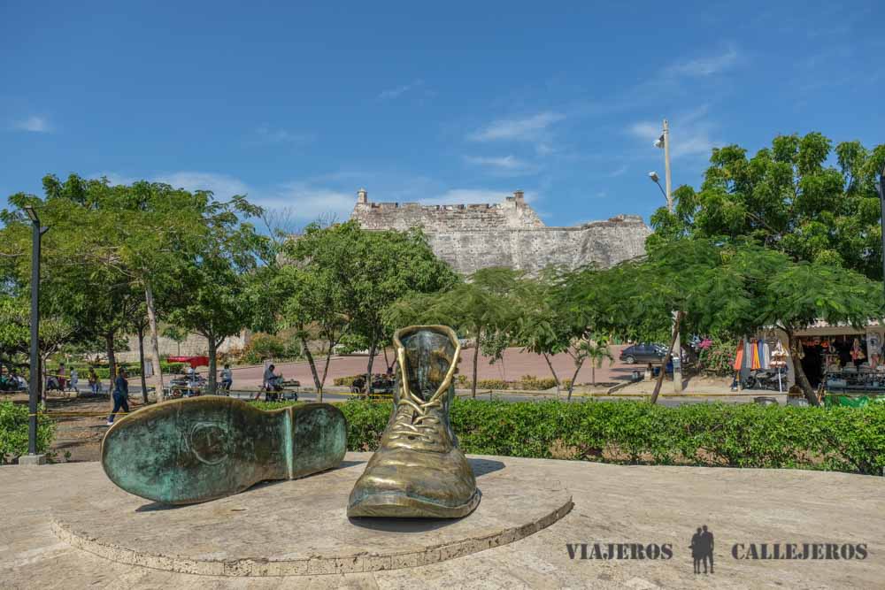 Monumento de los Zapatos Viejos, otro de los lugares que ver en Cartagena de Indias en dos días