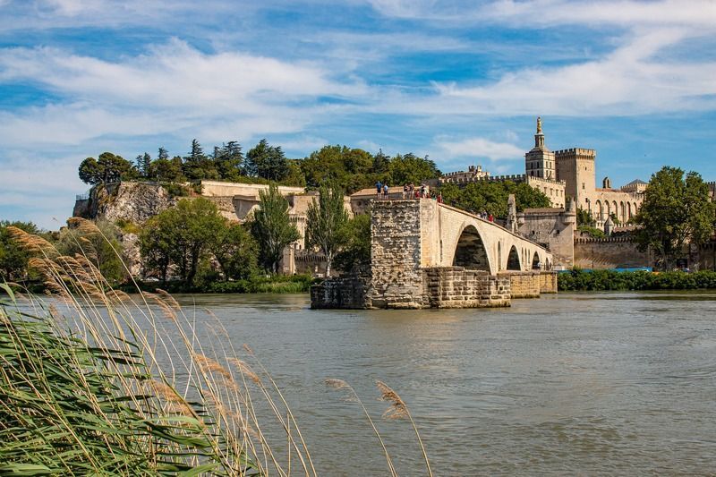 Avignon desde la Isla de la Barthelasse